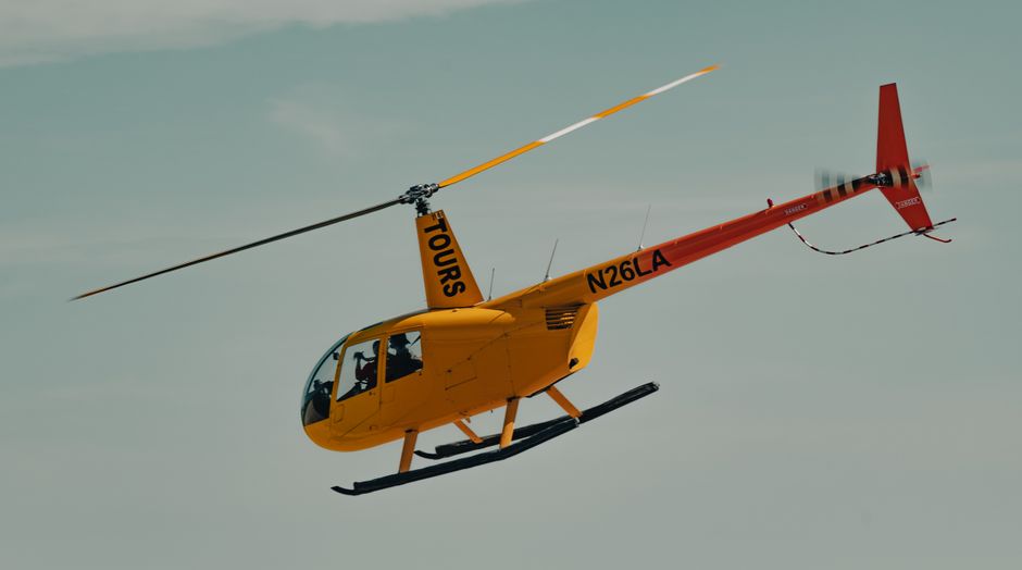 Passeio de helicóptero no Yellowstone