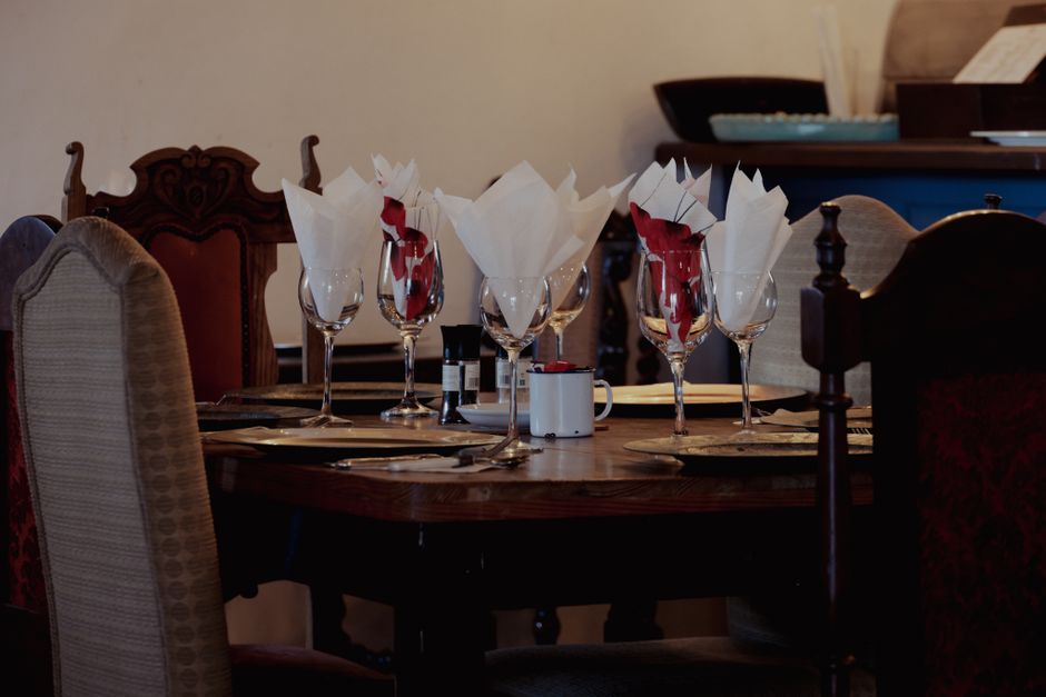 Jantar romântico em lodge histórico
